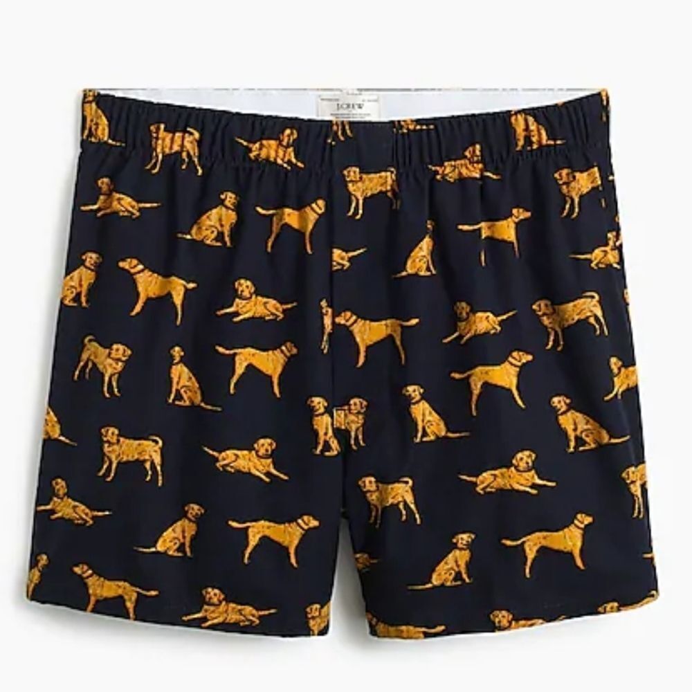 Crewcuts Boy's Boxers Size XXL (8-10) "Navy Gold Dogs"